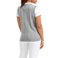 Women's Wool Blend Cable Knit V-Neck Vest