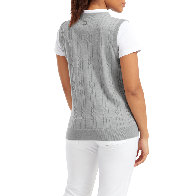 Women's Wool Blend Cable Knit V-Neck Vest