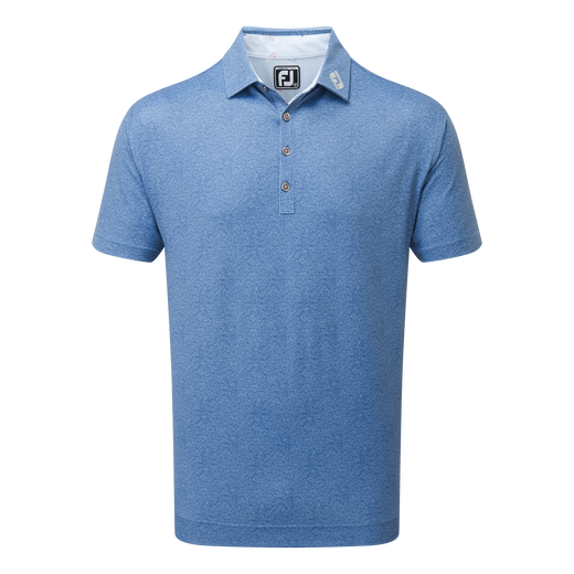 Piqu&eacute; mit Texturdruck und Fallschirmbesatz