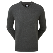 Wollmischpullover mit V-Kragen
