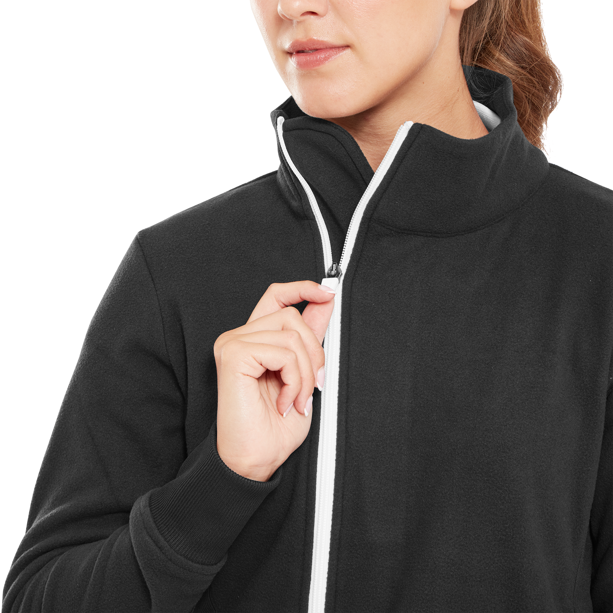 Full-Zip Fleece Pulli Damen