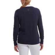 Wollmischpullover mit V-Ausschnitt