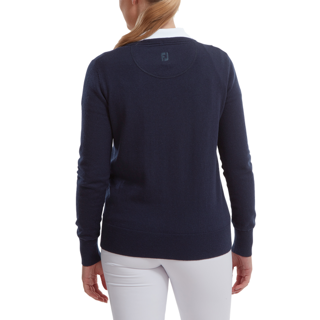 Wollmischpullover mit V-Ausschnitt