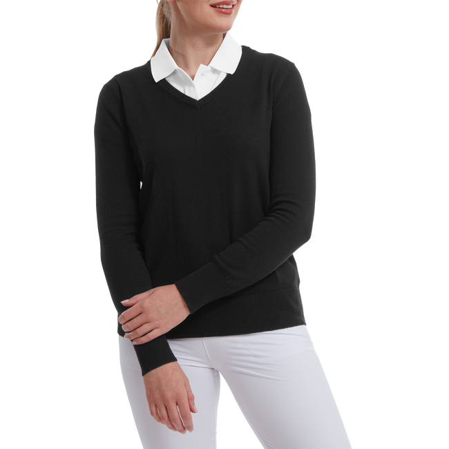 Wool Blend V-Neck Pullover