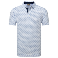 Polo en fil d'Ecosse imprimé silhouette