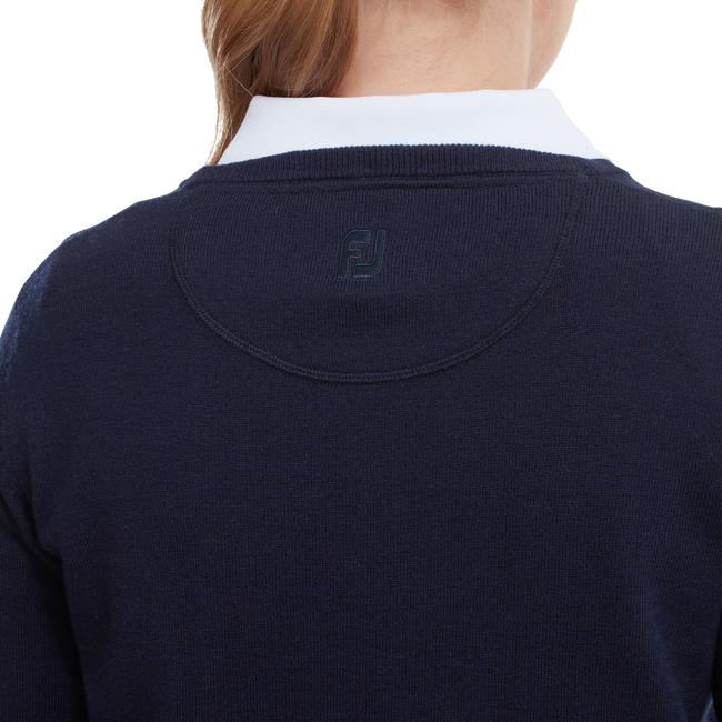 Wollmischpullover mit V-Ausschnitt