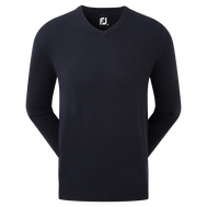 Pullover Col V Mélange de Laine