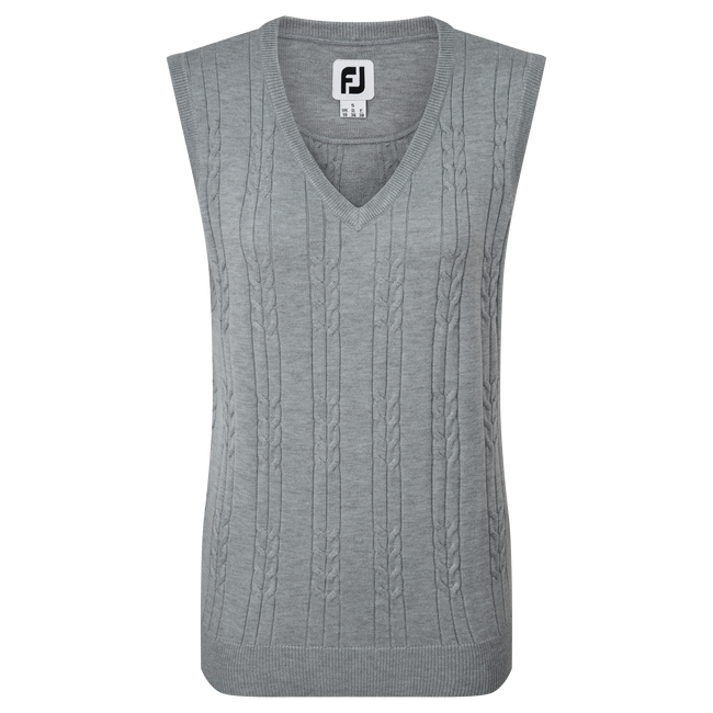 Women's Wool Blend Cable Knit V-Neck Vest