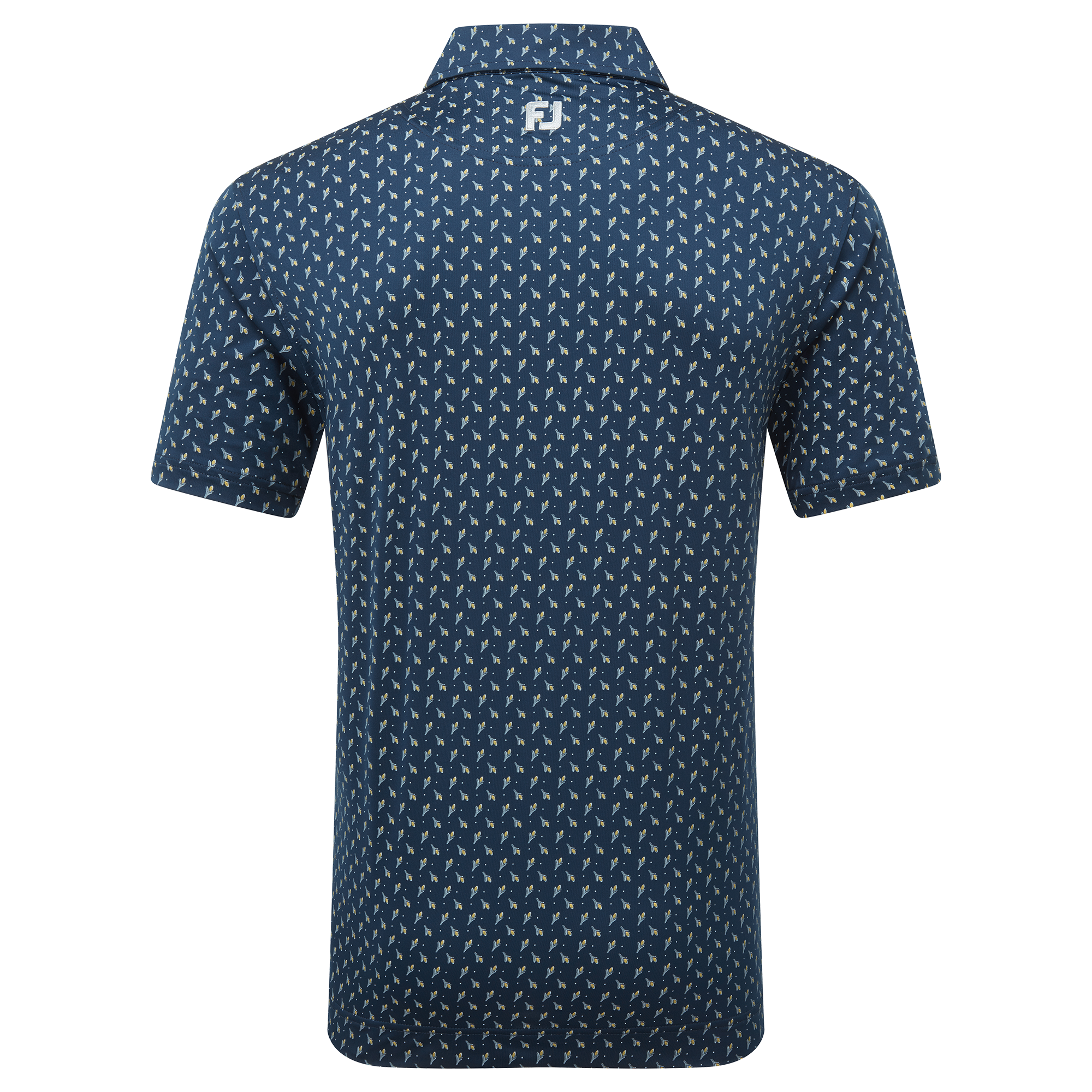 Polo en fil d'Ecosse imprim&eacute; bourgeon