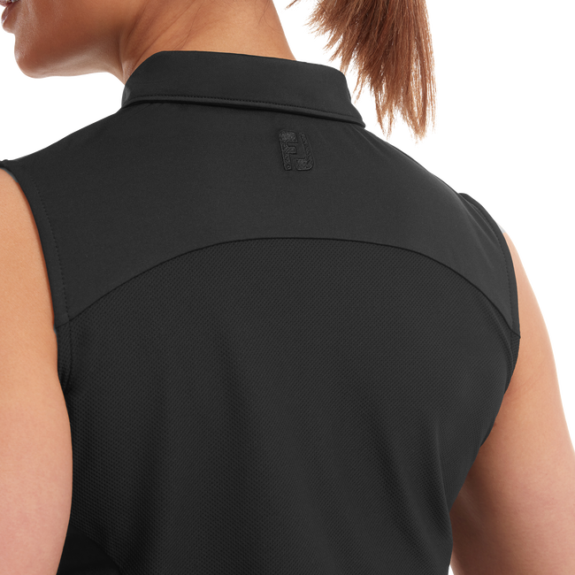 Mesh Back Sleeveless Lisle