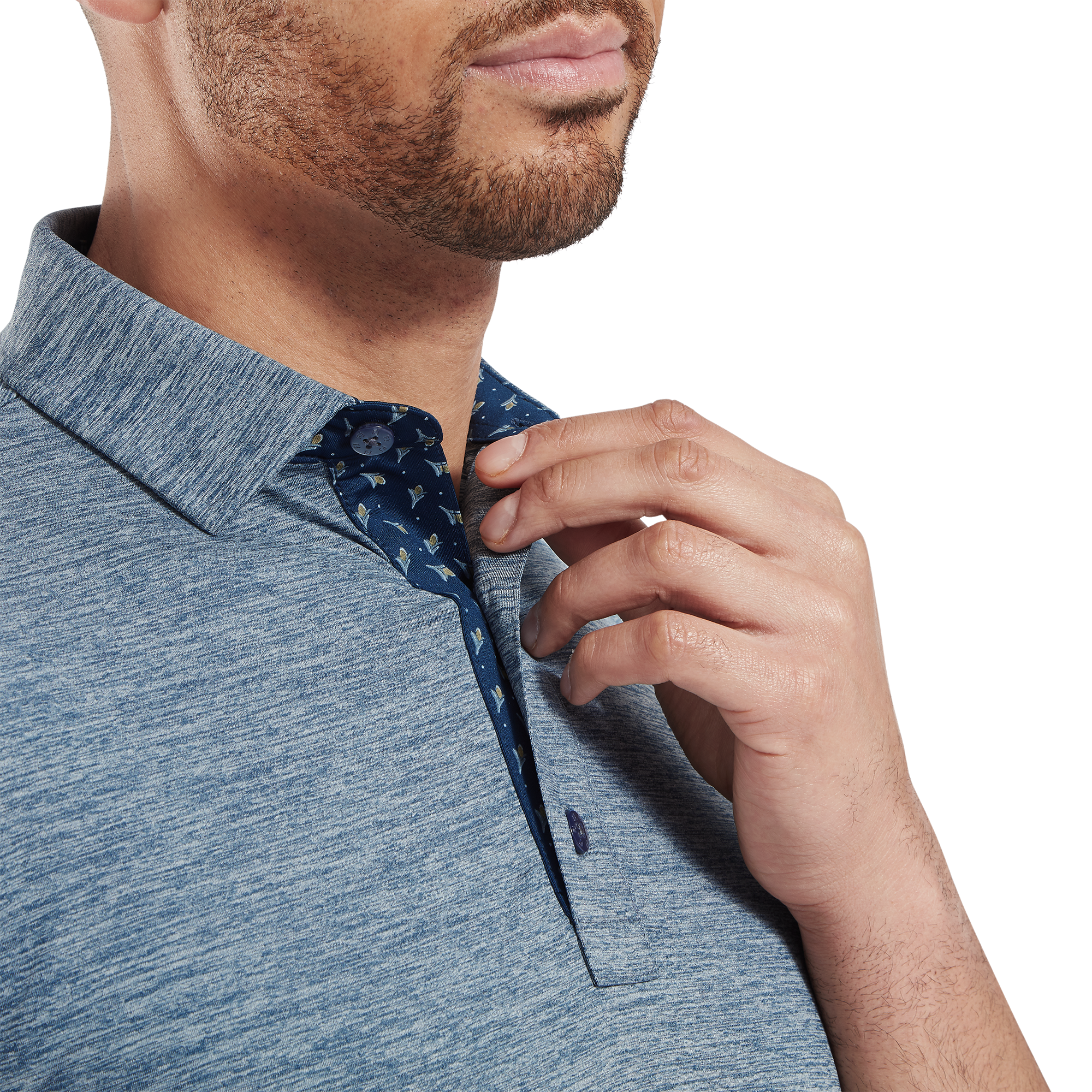 Pastell Lisle mit Besatz