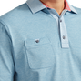 Heather Pique with Pinstripe Trim