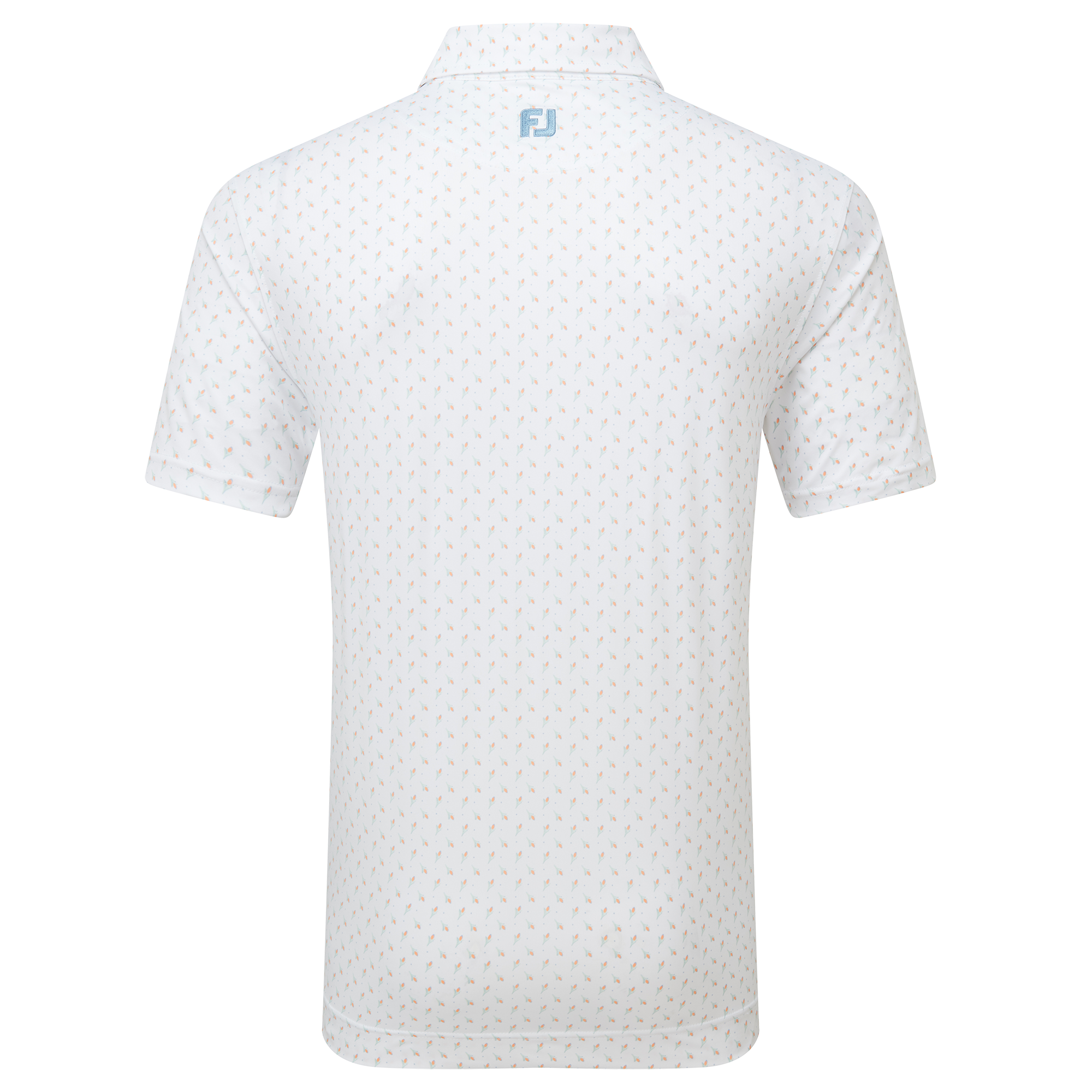 Polo en fil d'Ecosse imprim&eacute; bourgeon