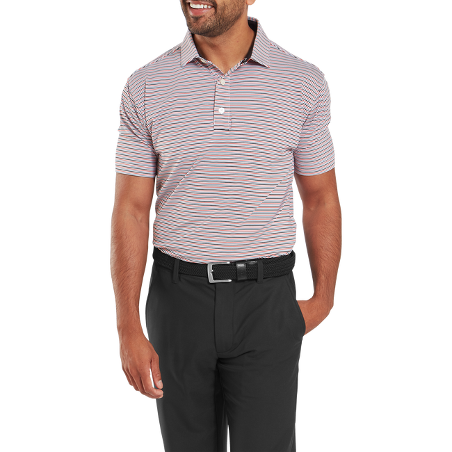 Polo en fil d'Ecosse à rayures