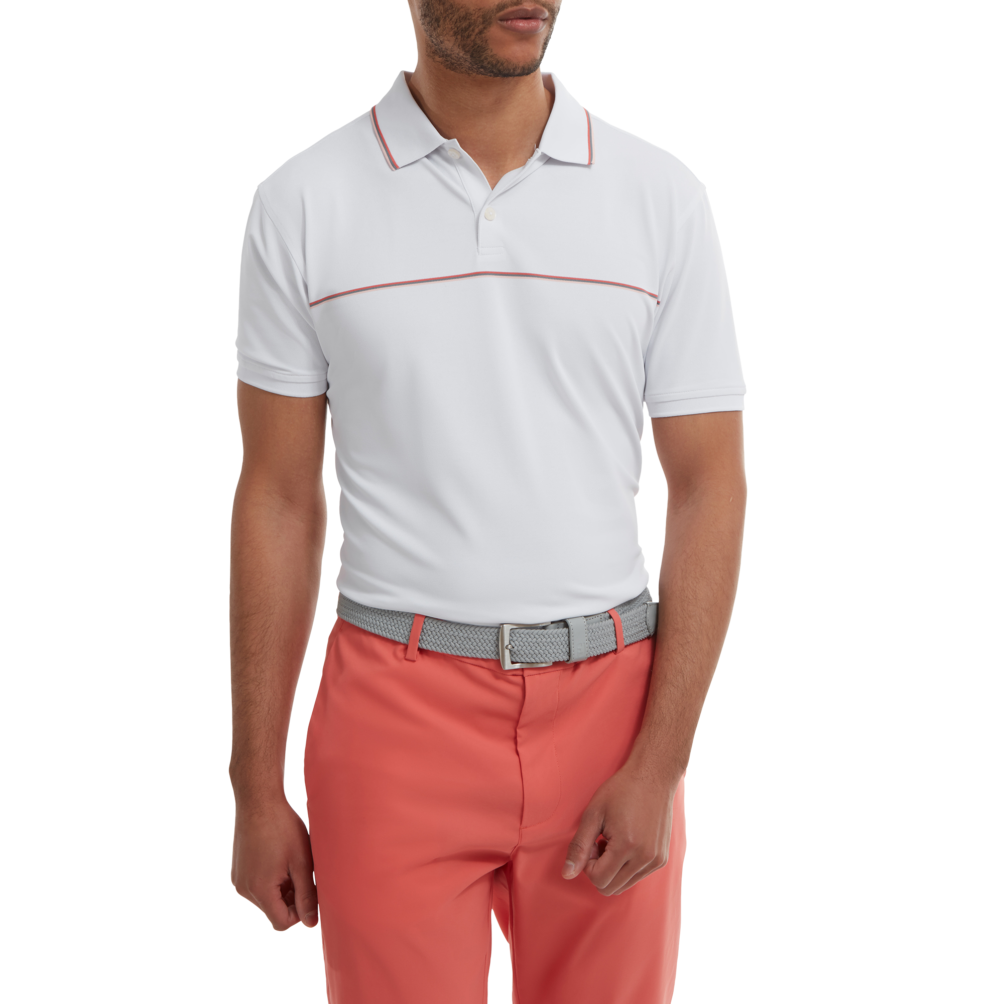 Pik&eacute;e mit Akzentstreifen