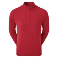 Wool Blend 1/2 Zip Lined Pullover