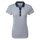 Polo femme manches courtes en fil d'Écosse à col boutonné