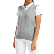 Women's Wool Blend Cable Knit V-Neck Vest