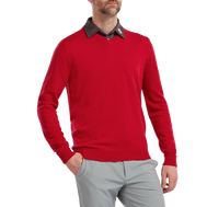Pullover Col V Mélange de Laine