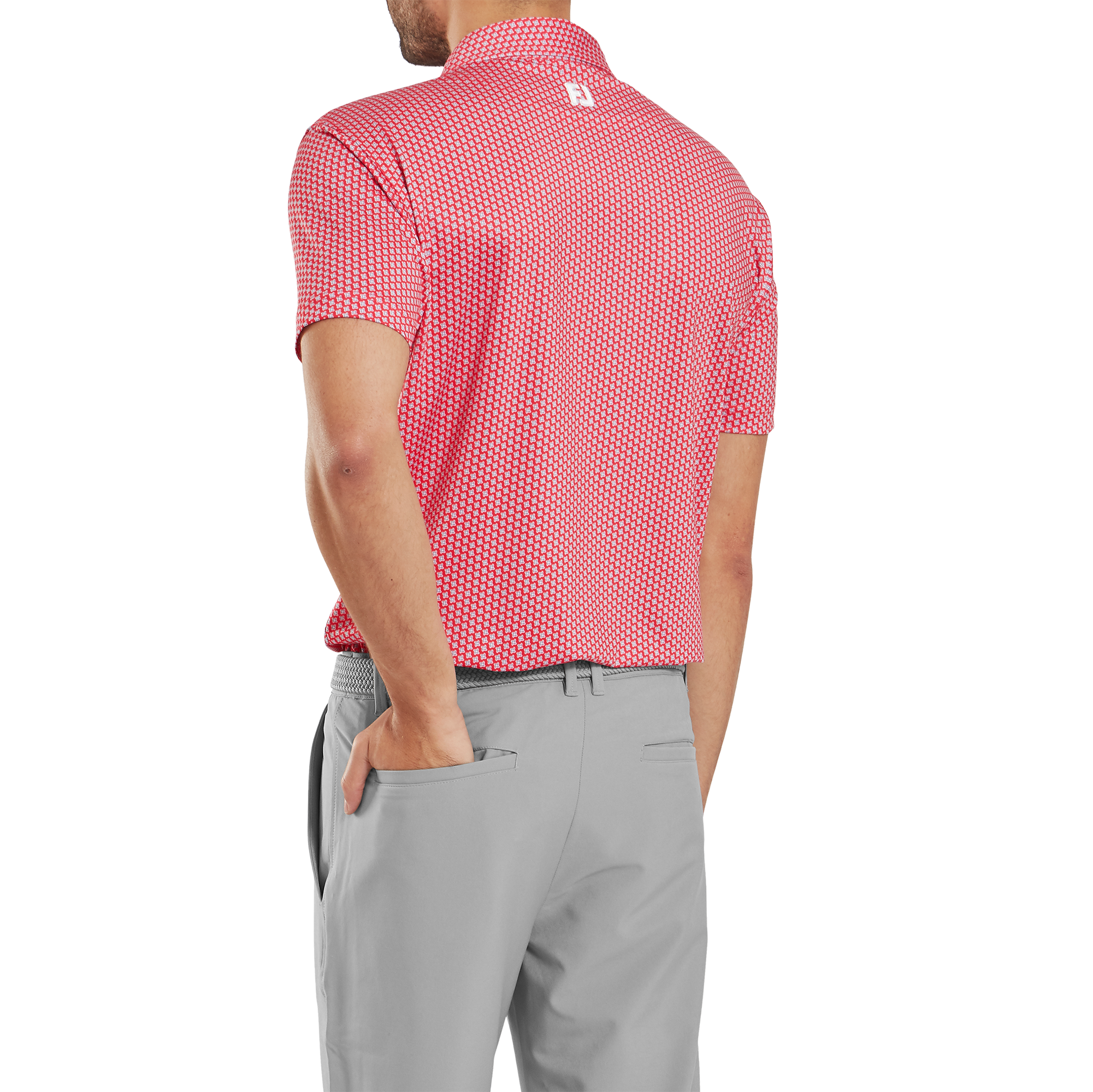 Polo en fil d'Ecosse imprim&eacute; pied de poule