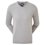 Pullover Col V Mélange de Laine