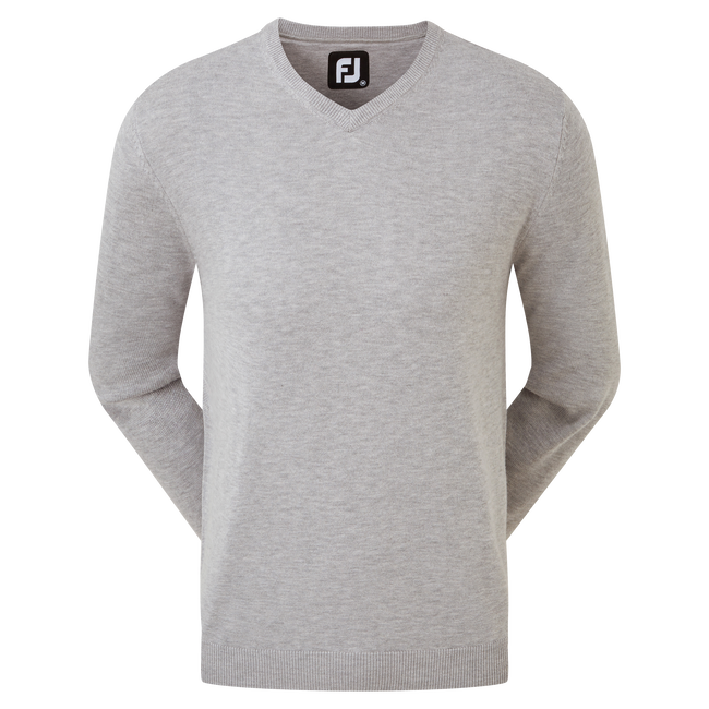 Pullover Col V Mélange de Laine