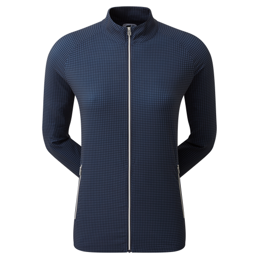 Gewebte Jacke mit Hahnentritt Print