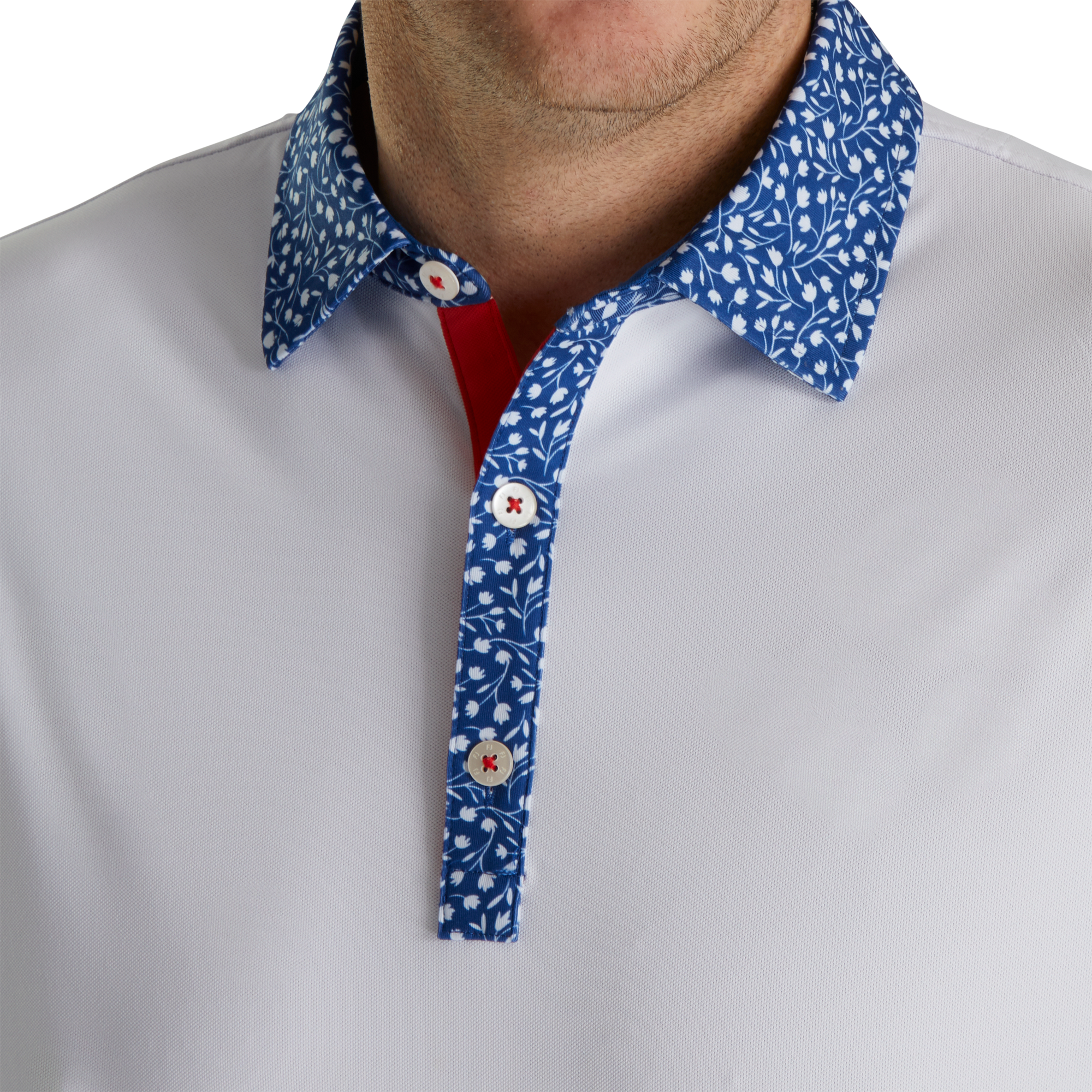 Tulpen Print Besatz Piqu&eacute;