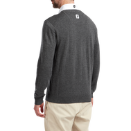 Wollmischpullover mit V-Kragen