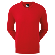 Pullover Col V Mélange de Laine