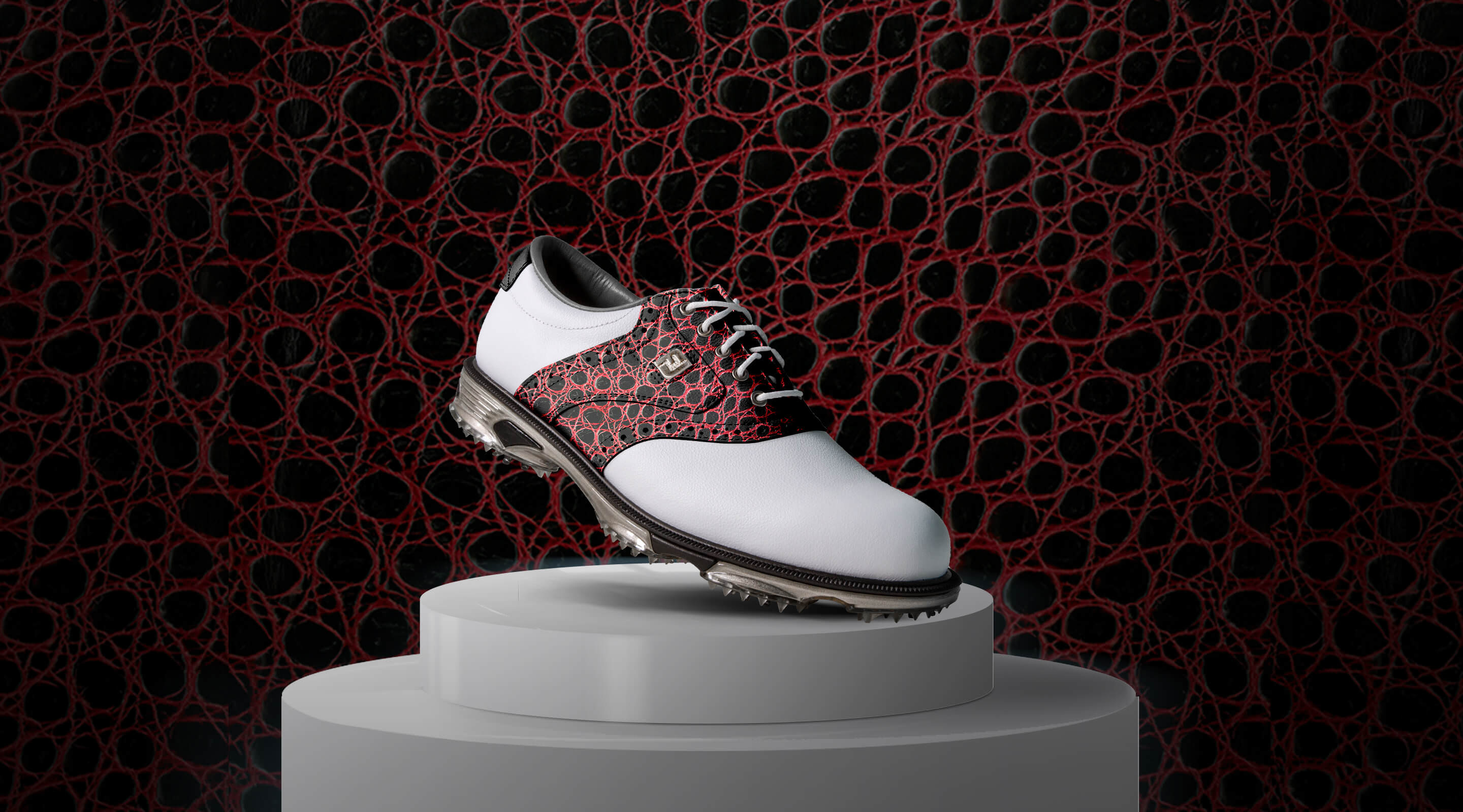 FootJoy Design My Own MyJoys Custom Golf Shoes - Red Croc Leather